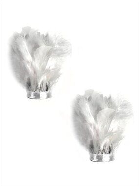 Feather Slap Bracelet Cuffs Set of 2 One Size Fluffy Costume Accessory